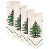 Spode Christmas Tree Kitchen Collezione, Cotone e Poliestere, Multicolore, 22.9 x 20.3 cm (Set of 4)