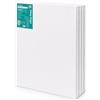 Exerz Tele intelaiate 4 Pezzi 80x100cm 3,8cm Spessore Bordo Profondo / 380GSM/ Prestirato 100% Cotone/Imprimitura/Triplo Innescato/Acido Libero/A Grana Media/Acrilici, Pittura ad Olio