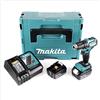 Makita DDF 483 RTJ - Trapano avvitatore a batteria, 18 V, 40 Nm, senza spazzole + 2 batterie da 5,0 Ah + caricatore + Makpac