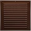 NordBorn Griglia di ventilazione in metallo da 25 x 25 cm, con zanzariera, per esterni ed interni (25 x 25 cm, marrone)