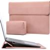 HYZUO 13,3-14 Pollici Custodie per PC Portatile Borsa con Funzione Stand per MacBook Pro 14 M4/M3/M2/M1 2025-2021, MacBook Pro/Air 13,3, 13,5-13,8 Surface Laptop, HP Spectre X360 13/14, Rosa