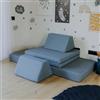 Sweet Home from wood Materasso per attività - divano in gommapiuma con 2 cuscini - divano per giocare e dormire - cuscini di seduta con rivestimenti robusti e rimovibili - mobili per bambini, divano letto (blu turchese)