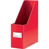 Leitz WOW Gamma Click & Store Scatola Portariviste Pieghevole in Cartone, Formato A4 e USA, Rosso, 60470026
