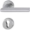 Hoppe Maniglia su rosetta Utrecht - Serratura a cilindro, per porte dello spessore di 39 - 47 mm, in acciaio inox opaco, 1 pezzi, 3882301