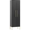 Schildmeyer Gloria - Mobile alto, materiale a base di legno, nero/oro, 2 ante