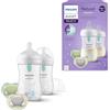 Philips Avent Natural Response set regalo per bambini: 2 biberon anti-coliche da 260 ml con tettarella flusso 3 (1m+) 2 ciucci ultra air (modello SCD657/12)