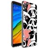 Yoedge Cover Xiaomi Redmi Note 5, Sottile Antiurto Custodia Trasparente con Disegni Ultra Slim Protective Case 360 Bumper in TPU Silicone per Xiaomi Redmi Note 5 Smartphone (Panda d'amore)