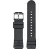 Luminox FPX.3000.21H.2.K - Cinturino di ricambio in gomma da 21 mm, nero, con fibbia ad ardiglione in acciaio inox, per 3000 3001, nero/grigio, moderno, nero/grigio., Moderno