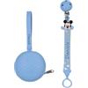 BABY J ART NOVITÁ Fettuccia IN SILICONE, per ciuccio personalizzata con nome, TOPO, BABYJART, lavabile,sicura per il bambino,compatibile con ciuccio MAM e CHICCO AZIENDA ITALIANA, MADE IN ITALY!