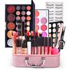 Joyeee Kit per Trucco Completo, Cosmetico Valigetta per Beginners con Ombretti Rossetto Lucidalabbra Correttore Ciglia Finte, Sorpresa Regalo Tavolozza di Trucchi per donne l'uso quotidiano e viaggio