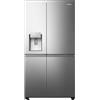 Hisense RS818N4TIC Side by Side - Frigorifero congelatore, EEK C, dispenser di acqua per ghiaccio, display LED, Total No Frost, Multi Air Flow, Fast Freeze, look Inox