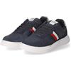 Tommy Hilfiger Light Cupsole Lth Mix Stripes FM0FM04889, Sneaker con Suola Uomo, Blu (Desert Sky), 44 EU