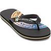 Quiksilver Molokai Art II Youth, Sandali Uomo, Nero Bianco e Nero, 33 EU