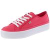Tommy Hilfiger Sneakers Vulcanizzate Donna Essential Canvas Scarpe, Rosa (Bright Cerise Pink), 40 EU