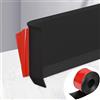MeYuxg Battiscopa in PVC, Battiscopa Nero 10 cm x 3 metri, Battiscopa Adesivo Binario di Transizione del Gap nel Muro, Battiscopa Decorativi, Battiscopa PVC per Cucina, Bagno, Soggiorno
