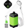 Aissom Doccia da Campeggio, Doccia Portatile Aggiornata con Display di Temperatura e Potenza, Doccia Esterna con 6000mAh Batteria Ricaricabile per Spiaggia Giardino Lavaggio Auto, Escursioni