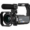 TABKER Registratore fotografico, Videocamera 4K Videocamera for visione notturna IR Videocamere Vlog digitali Full HD Professionale Fotocamera per vlogging (Color : 10tons 5tons, Size : 0)