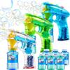 JOYIN 3 Bolle Pistole Bubble Blaster, Forniture per Feste a LED Blaster Machine Blaster, Giocattolo Estivo, Attività all'Aperto, Regalo di Compleanno, Giocattolo Ventilatore di Bolle, Pasqua