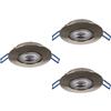 Eglo Zujar, Set di 3 luci da incasso a LED, faretti da incasso, faretti spot da soffitto in plastica nichel opaco, spot da incasso a parete, spot da soffitto, luce bianca calda, diametro 8,5 cm
