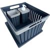 Ecoplast | Kit 3 Pezzi Doga, Vaschetta con Coperchio, Dosa Sapone, Porta Spazzolino, Colore Antracite, Made in Italy