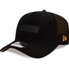 New Era McLaren F1 Automotive Suede Perferated 9FIFTY Snapback Cappello da baseball - Nero/Arancione Papaya - Regolabile, Nero, M-L