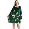 Thigies Felpa con Cappuccio Oversize, Coperta Indossabile Sherpa, Plaid con Maniche, Coperta Pullover Blanket Hoodie con Tasca Gigante