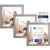 CABBEL confezione da tre (3 pezzi) cornici 30x30 cm in legno MDF Grigio (Calcestruzzo) con plexiglass infrangibile/Moderno