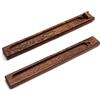Bymivofun 2 Pezzi Porta Incenso in Legno di Bambù, Bruciatore per Meditazione Yoga, Indoor Outdoor (Legno di Ala di Pollo)