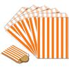 POPOYU 100 Pezzi sacchetto Carta Arancione Piccoli, 13x18cm, Buste Regalo Natale, Simpatico Babbo Natale Natalizi per Caramelle Cioccolatini Biscotti Regalini