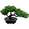 Aisamco Bonsai Artificiale Pianta finta Pianta da vaso Piante domestiche artificiali in vaso Pianta di bonsai di pino giapponese 19 cm di altezza 34 cm di larghezza per la decorazione domestica