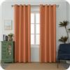 GIRASOLE HOME Coppia Tende Barbados Termiche 100% Oscuranti 2 Pannelli da 140x280cm con Occhielli, Arancione