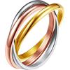FindChic Anello antistress donna, anelli intrecciati rotanti in acciaio inossidabile, fedina donna confezione regalo