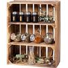 LAUBLUST Porta Spezie - Scaffale da Parete in Legno | Cassetta Autoportante per Cucina - Cassette per Vino (Fiammato, 40 x 17 x 50 cm | Formato Verticale)