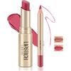 Boobeen Set di 2 Pezzi di Fodera per Labbra e Rossetto, Ultra-Long-Lasting Nude Matte LipLiner Cremoso Rossetto Impermeabile Colore Labbra