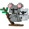 Bandai - Nanoblock - Koala - Mini personaggio a mattoncini - Gioco di costruzione - Kit di costruzione di animali koala in stile pixel - NBC257