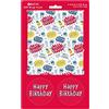 Abacus 08772A - Confezione regalo con 2 fogli di cartellini con scritta Birthday Monsters (lingua italiana non garantita)