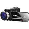 TABKER Registratore fotografico, Videocamera professionale 4K WIFI Videocamera digitale for lo streaming Vlog Recorder 18X Time-Lapse Webcam Stabilizzatore Fotocamera per vlogging ( Size : 16G SD Card , Colo