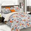 Italian Bed Linen Set Copripiumino Fantasy, Lavorato in Italia - Parure Copri Piumino - Sacco Piumone 200x200 cm con Patella e federa Cuscino, Piazza e Mezza, Acquerello