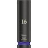 Wera 05004833001 8790 C Chiave a bussola Impaktor Deep, attacco da 1/2, Violetto, 16.0 x 83.0 mm