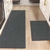 COLOR&GEOMETRY Tappeti da Cucina Antiscivolo Lavabile 43x120cm+43x240cm, 4mm Sottile Tessuto Runner Tappeto, Assorbente Facile da Pulire Tappeti per Davanti al Lavandino, Corridoio, Grigio