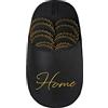ONVAYA Pantofole per gli ospiti ABS | Home nero-oro | Set di 6 | Suola antiscivolo | Pantofole | Pantofole di feltro | Taglia 36-45 Pantofole per gli ospiti