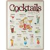 Dodino Targa metallo Classic Ricetta Coctail 30x40 cm stile vintage, per caffè, bar, pub, negozi, cartelli decorativi da parete