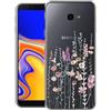 Kaywzo Cover per Samsung Galaxy J4+/J4 Plus,Custodia in Trasparente TPU con Modello del Modelli di Fiori Colorati,Ultra Sottile Donna Silicone Phone Protezione Case Cover-3