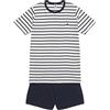 Petit Bateau A01FE, Pyjacourt Bambini e ragazzi, Bianco Marshmallow/Blu Smoking, 14 anni