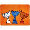 deco-mat Zerbino per corridoio, bagno, interni ed esterni, antiscivolo e lavabile, pratico, motivo: gatti, Orange, 40 x 60 cm