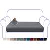 Granbest - Fodere per cuscini da divano ad alta elasticità, fodera per divano super morbida, protezione per cuscini in jacquard Spandex con base elastica (2 posti, grigio)