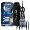 MySmile LP221 Filo interdentale senza fili sterilizzabile UVC per denti Filo interdentale portatile con display OLED da 335 ml con 4 modalità (Nero Mezzanotte)