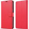 Bxithnr® Cover Samsung S6 edge Flip Custodia in Pelle Samsung Galaxy S6 edge Case Portafoglio con [ Blocco RFID] [Carta Fessura] [Supporto] Magnetica Cover a Libro per Galaxy S6 edge, Rosso