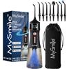 MySmile LP221 Filo interdentale senza fili sterilizzabile UVC per denti Filo interdentale portatile con display OLED da 335 ml con 4 modalità (Nero Mezzanotte)