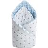 Medi Partners Cuscino cono bambino Minky 100% Cotone 75x75cm Coperta del bambino Doppia faccia Morbido Tutto l'anno Corna per neonati Multifunzionale (Stelle con il blu Minky)